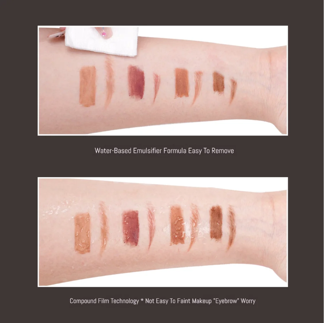 Arrebol EYEBROW رأس مزدوج - لون طبيعي للحواجب البرية، تعريف الجذر إلى الجذر، ثلاثي الأبعاد مقاوم للماء والعرق، طوال اليوم، يدوم طويلاً