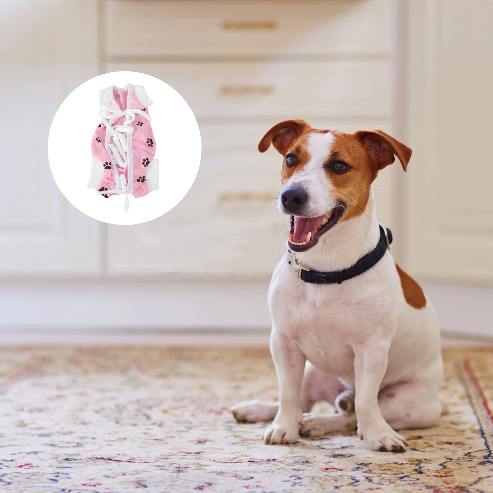 

Pet Care Clothes Nursing for Dogs Dress Surgical Gown Breastfeeding Pink Injury