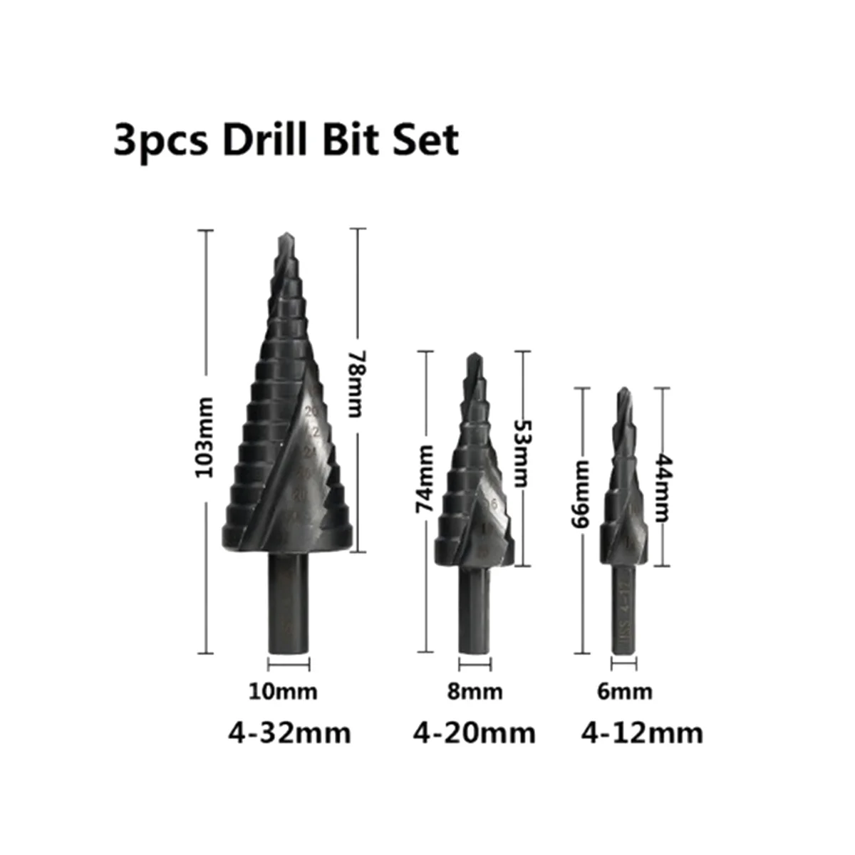 كربيد مثقاب للخشب والمعادن الحفر ، ثقب القاطع ، مخروط مثقاب ، ثقب المعادن القاطع ، 4-12 ، 20-32 مللي متر