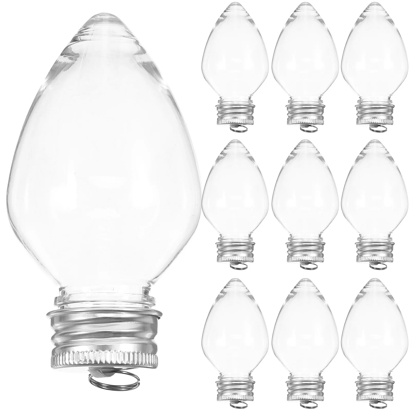 Adorno colgante de piezas para decoración de botellas de Navidad, cajas de dulces de agua transparente para niñas, 820x500x500cm, vacía para mascotas, 10 unidades