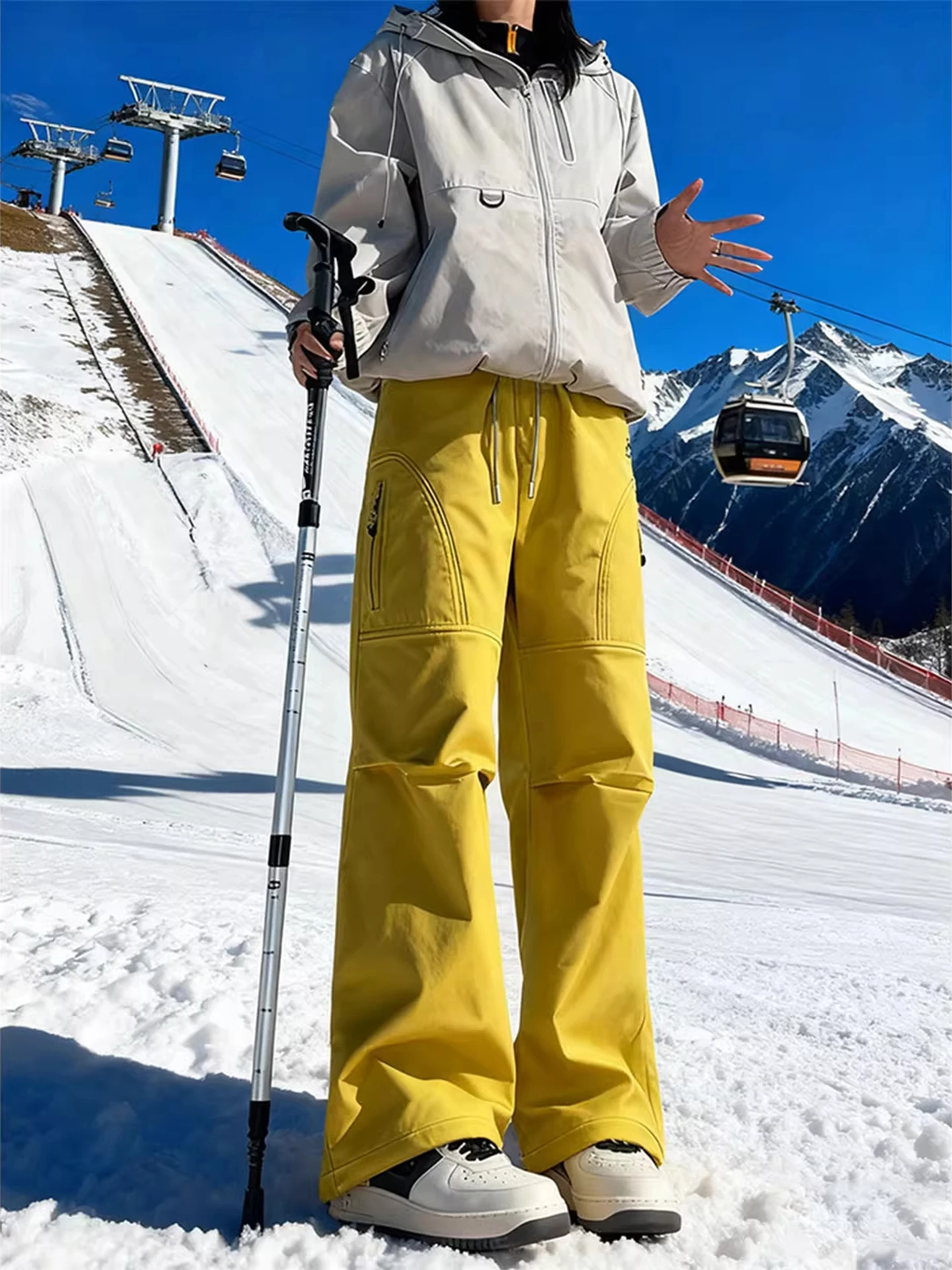 

Dopne Thiened Fce Lined футболка в одном рабочая одежда брюки для мужчин и женщин зимние походные брюки для альпинизма и катания на лыжах