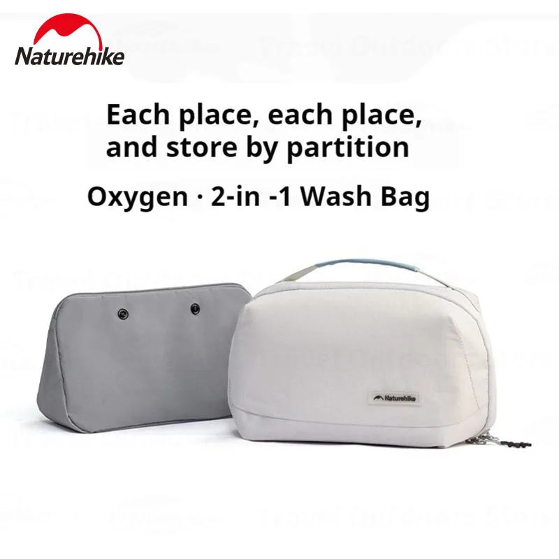 Naturehike Outdoor Hangable Toiletry Bag Waterproof Wet And Dry Business Travel Swimming Portable Square Cosmetic Storage Bag