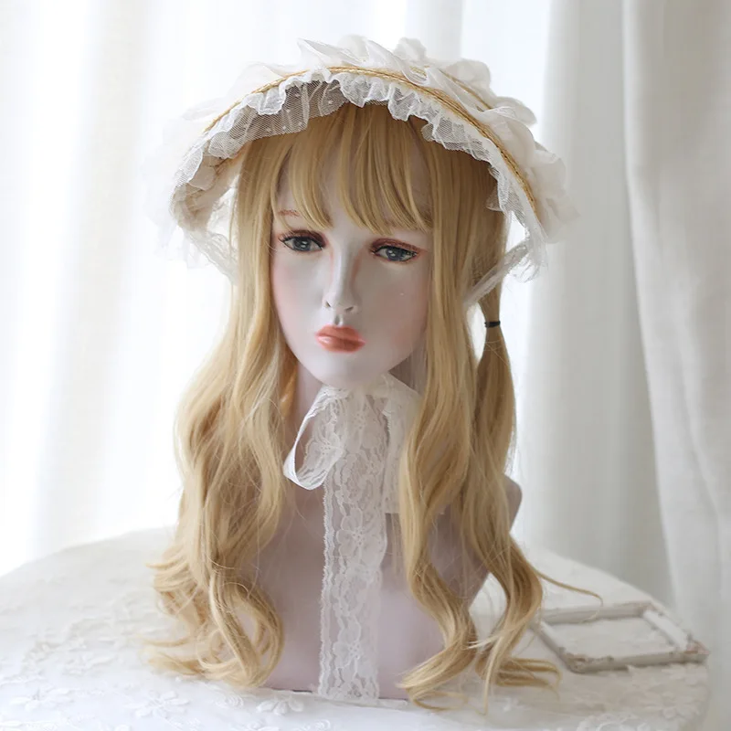 Chapéu de renda vitoriana para mulheres e meninas TeaParty Dressingup Chapéu Headpiece Lolita Cosplay Chapéus