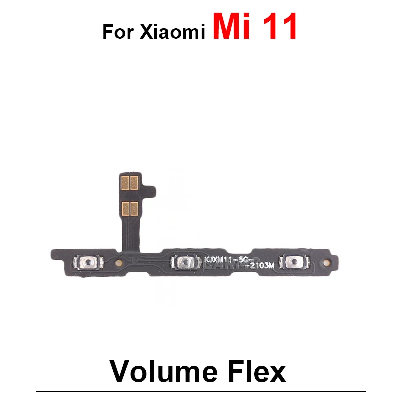 For Xiaomi 11 Ultra 11T Pro Mi11 Lite  Volume Bottons Up Down Flex Cable Repair Parts