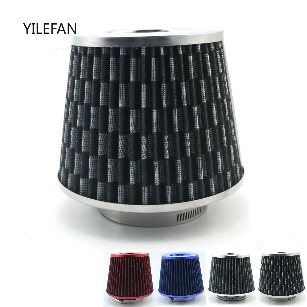 

Universal Clamp-On Air Filter High Flow Round Tapered Cone Closed-Top Cool Air Filter Cleaner