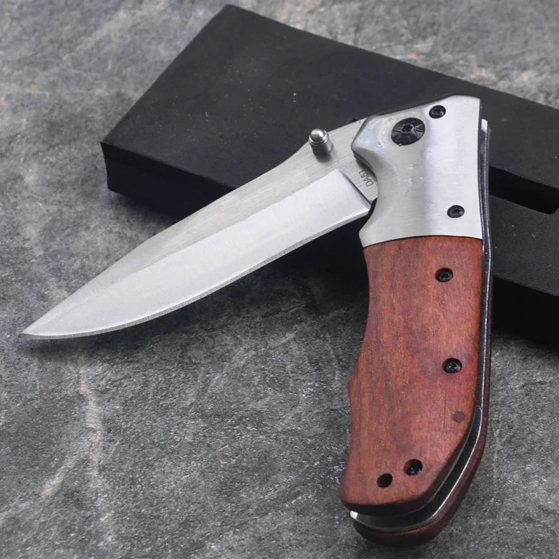 

New Folding Blade Knives 7Cr13Mov Blade With Wood Handle Camping Hunting Knife Tactical Outdoor Tools Survival Knife Knives