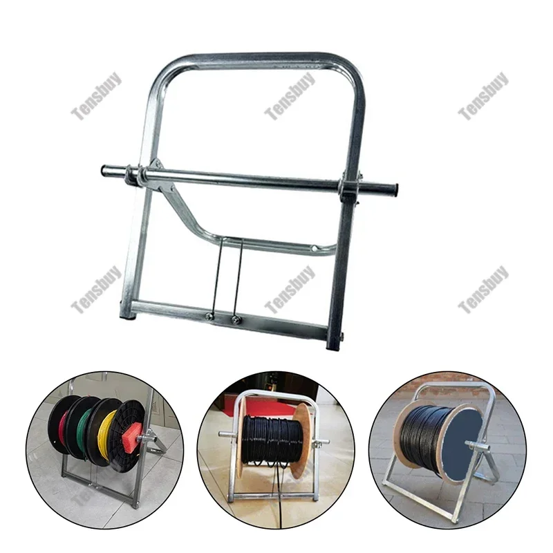 

4 1 X 33cm Wire Rack Dispenser Wire Spool Rack Holder Folding Single Axle Cable Manage Holder For Optical Fiber Network Cables