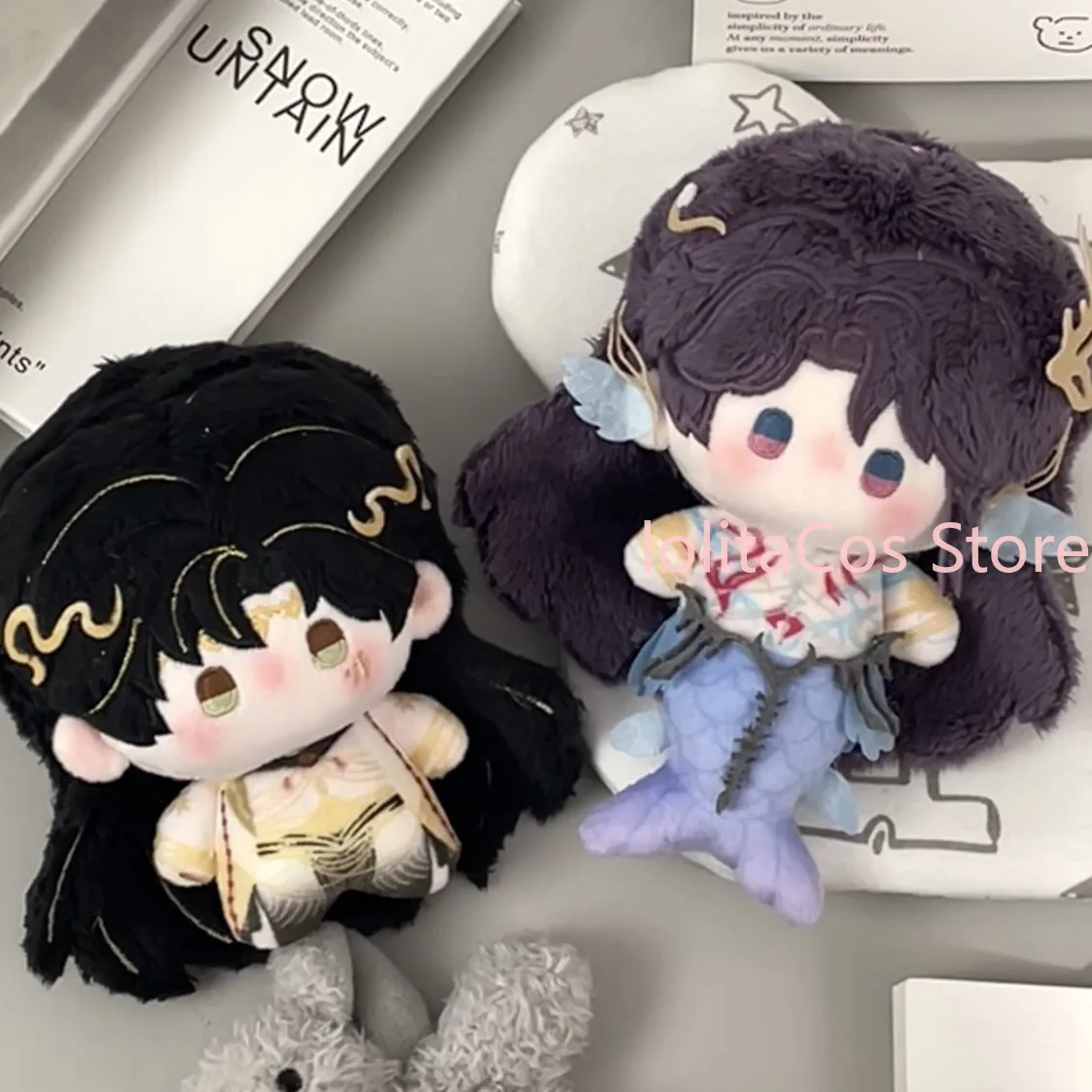 

10cm New Love and Deepspace Sylus Rafayel Xavier Kawaii Plush Doll Cartoon Stuffed Toy Keychain Bag Charm Pendant Girl Gift