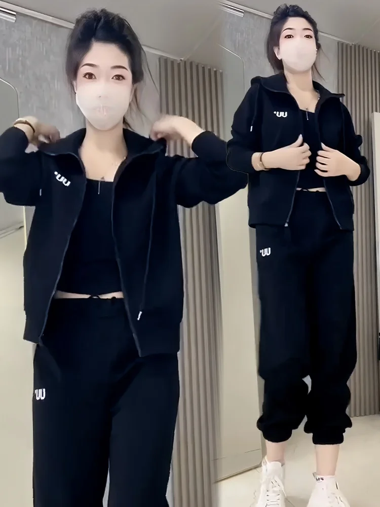 

Ele Two-Piece Women's Suit Autumn 2025 Korean Sle Fraance Wind Jaet Wide Leg Pants Casual Loose Fit High Waist