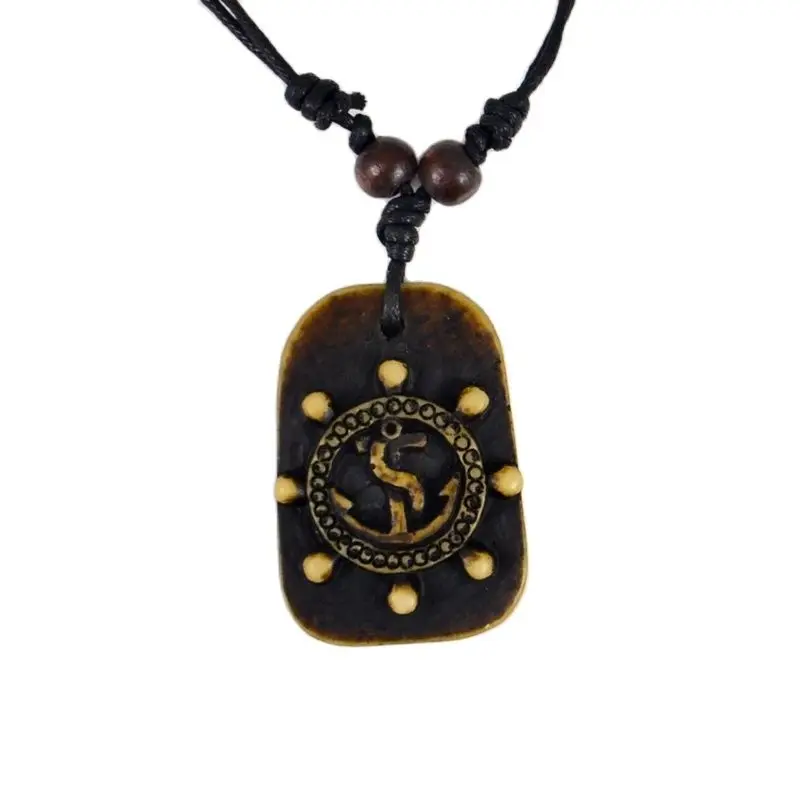 Rudder Resin Pendant Necklaces sailor seaman mariner Amulet Lucky Gift Cool Tribal Totem Fashion Jewelry