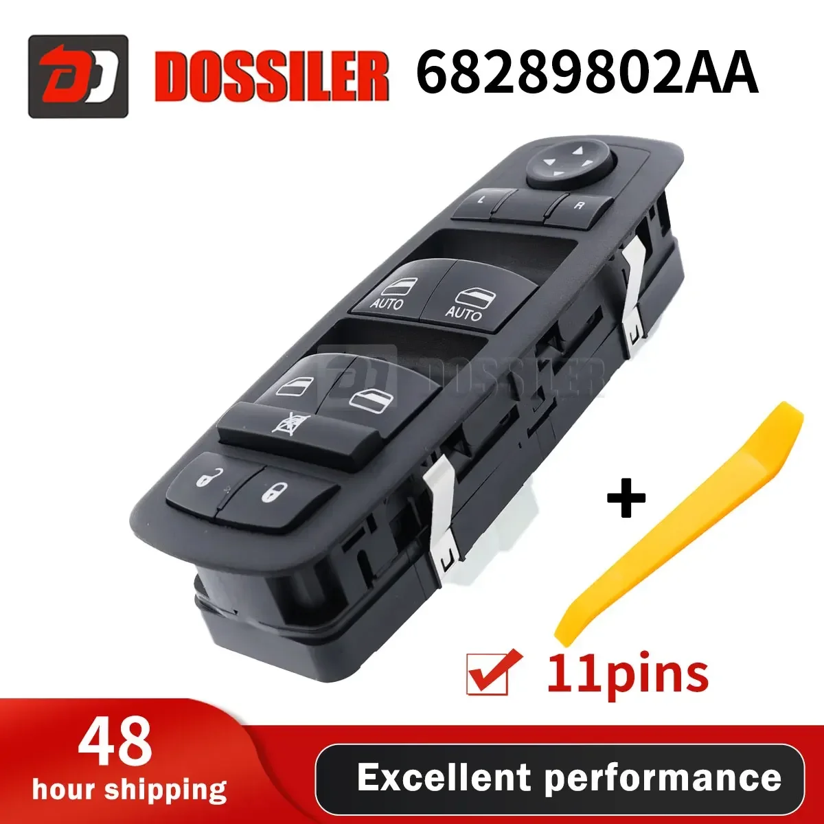 

68289802AA Dossiler Master Power Window Switch Front Left 68289802AB 68319802AA for Dodge Durango Jeep Grand Cherokee 2016-2021