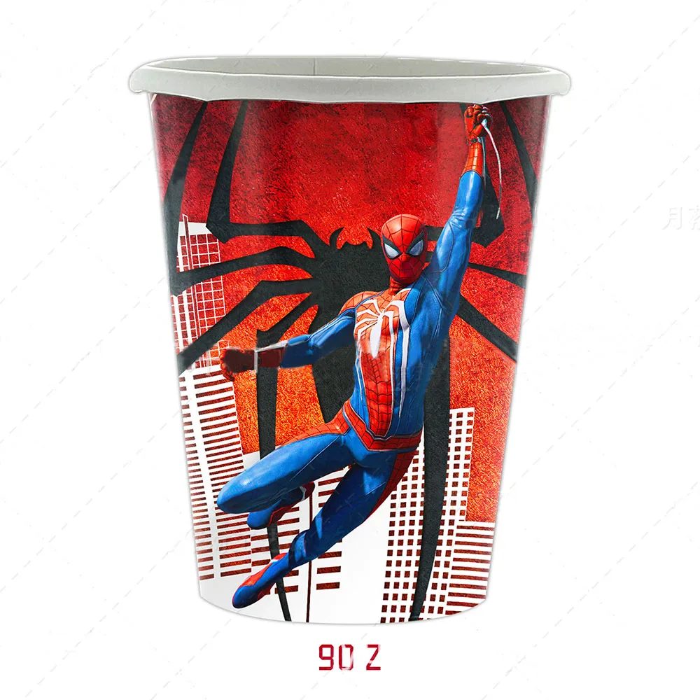 Red Spiderman Party Supplies Cup Plates Napkins Tablecloth Superhero Party Decoration For Boys Birthday Baby Shower Party Decor