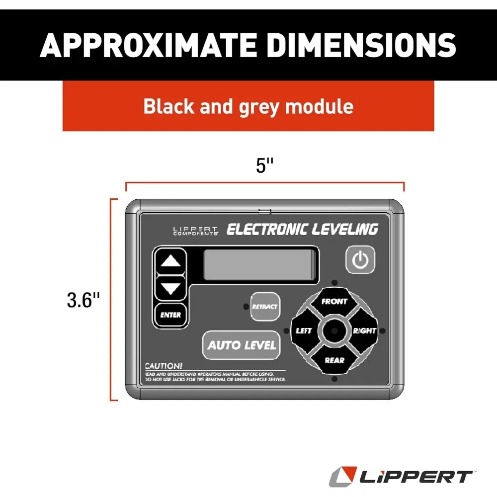 Lippert Ground Control RV 5th Wheel and Travel Trailer Leveling System Replacement Touchpad with Auto-Leveling Button