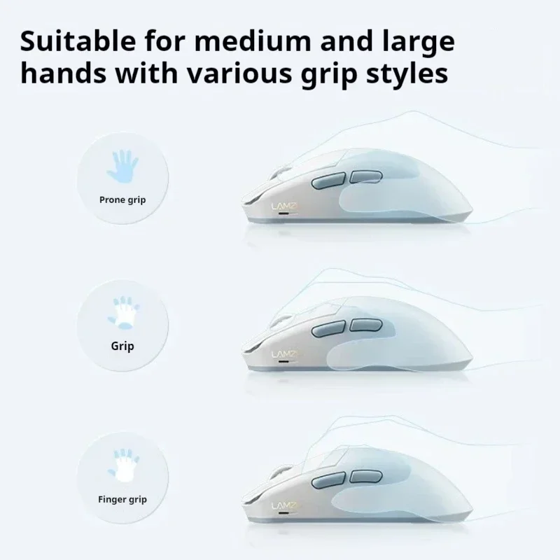 LAMZU Maya X V2 Ultra Wireless Gaming Mouse Dual Up to 180H 54LM20 Sensor Battery Ergonomic Computer Lightweight Gaming Mouse