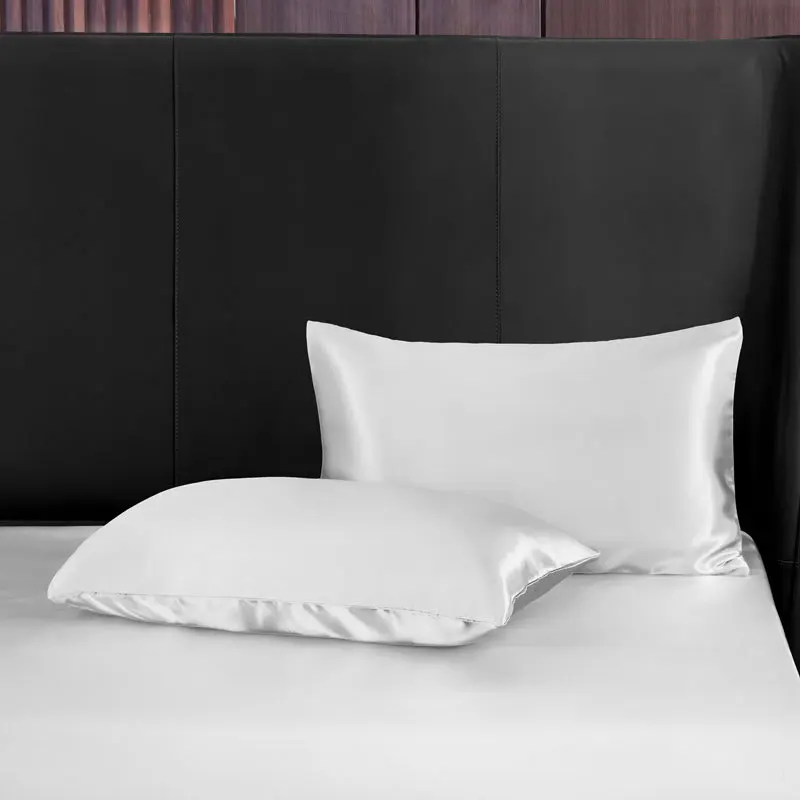 European and American Style Ice Rayon Satin Pillowcase Solid Cozy Envelope Pillow Cover Dustproof Dirt-Resistant Bed Decoration