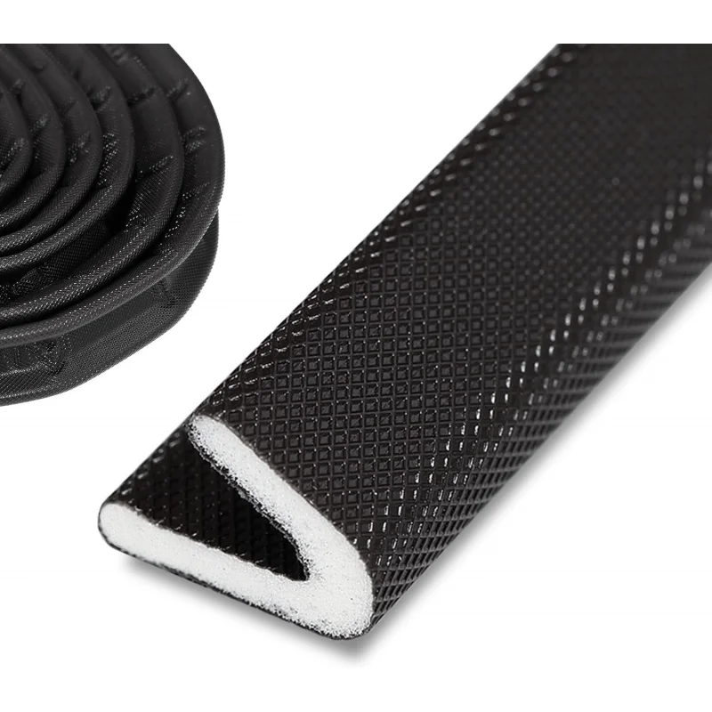 شريط عازل ذاتي اللصق على شكل حرف V، 236.4 لتر × 0.45 ساعة، باب سدادة مسودة السير الوقائي، فجوات النافذة - مقاوم للغبار، عازل للصوت #1