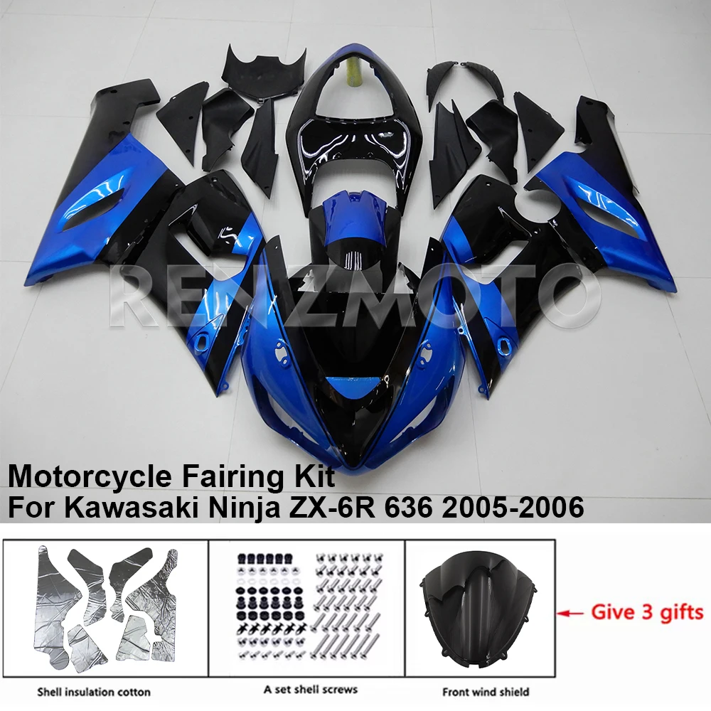 

For Kawasaki Ninja ZX-6R 636 2005-06 Fairing K0605-103a Motorcycle Set Body Kit decoration Plastic Guard Plate Accessories Shell