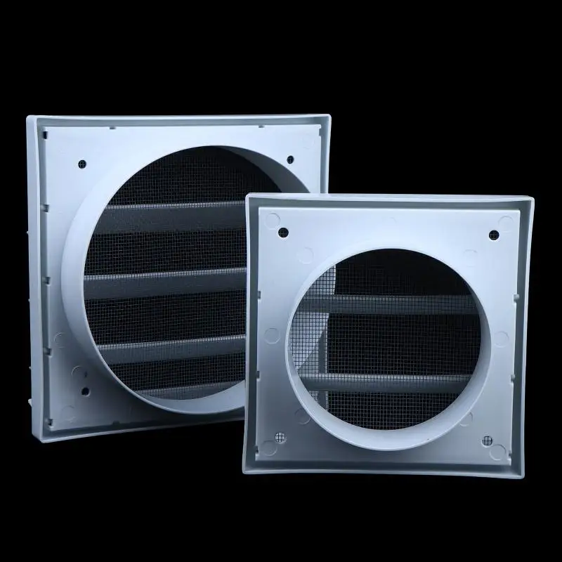 White Plastic Vent Cover Grille One-Directional Exhaust Vent Durable Dustproof for Home Bathroom Kitchen Wall Ceiling