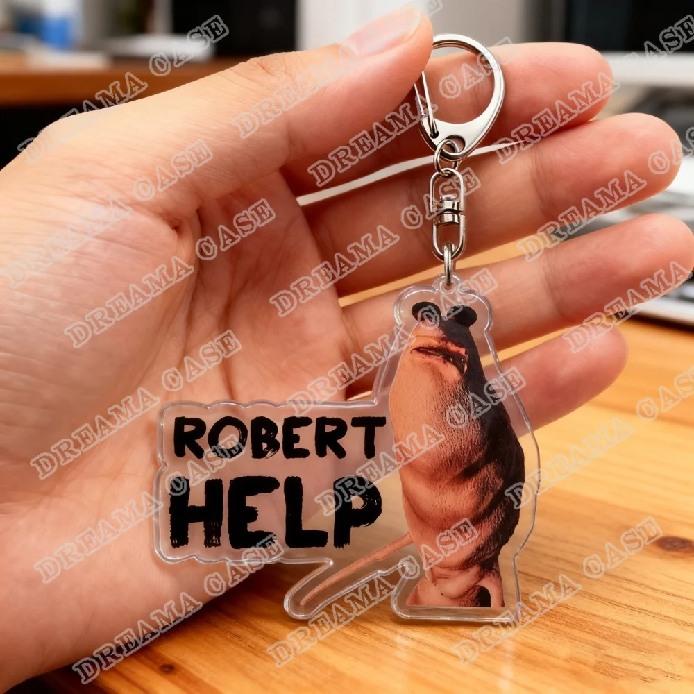 Marcus The Worm Robert Help Cartoon Chibi Keychain Accessories Bag Charms Keyrings Jewelry Fans Freinds Game Lovers Gifts