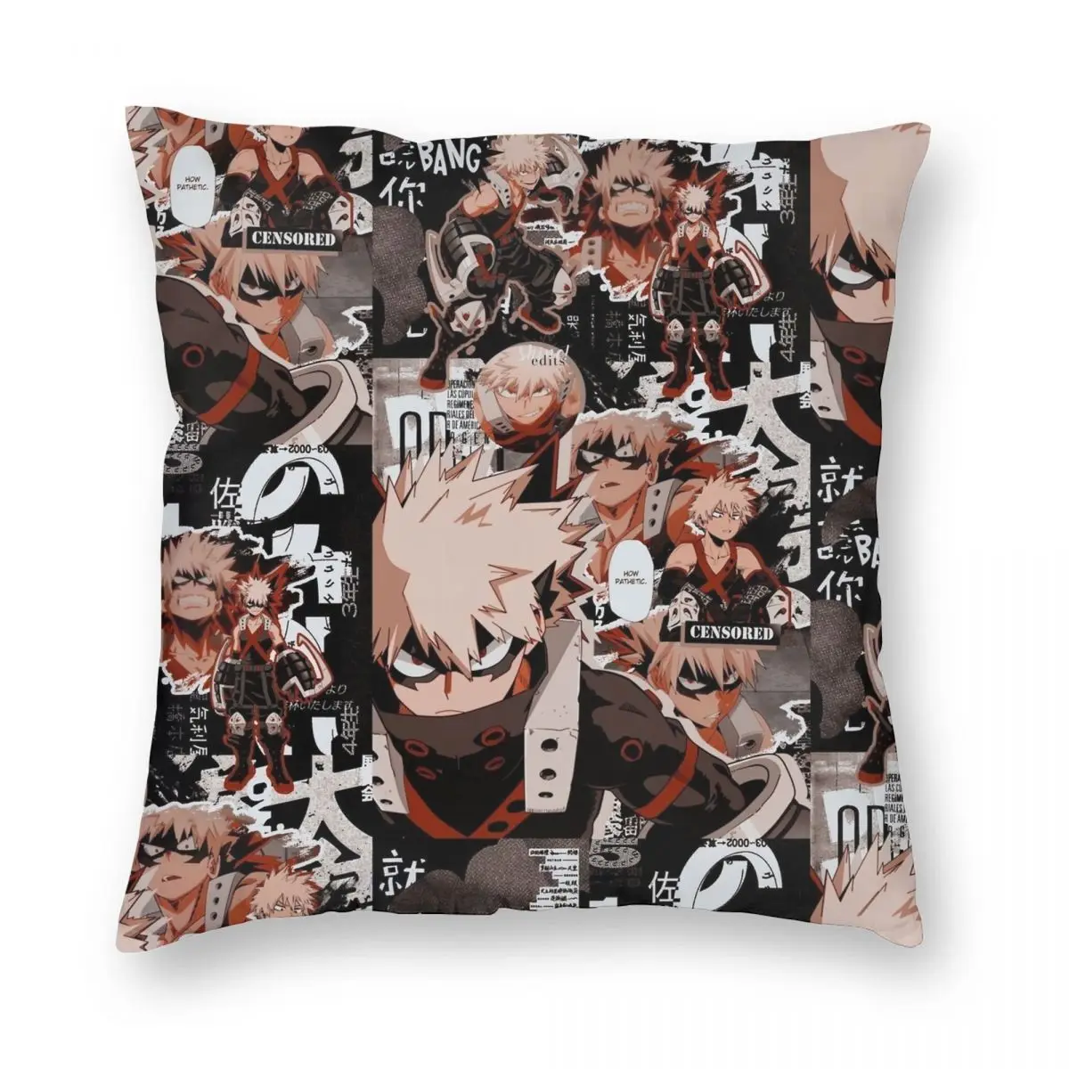 My Hero Academia Katsuki Bakugo Kacchan Pillowcase Polyester Linen Velvet Creative Decor Throw Pillow Case Car Cushion Cover 18\