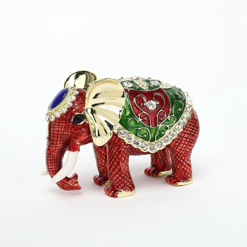 

Travel Souvenir Alloy Jewelry Box Elephant Metal Crafts Jewelry Decoration Box Creative Home Jewelry