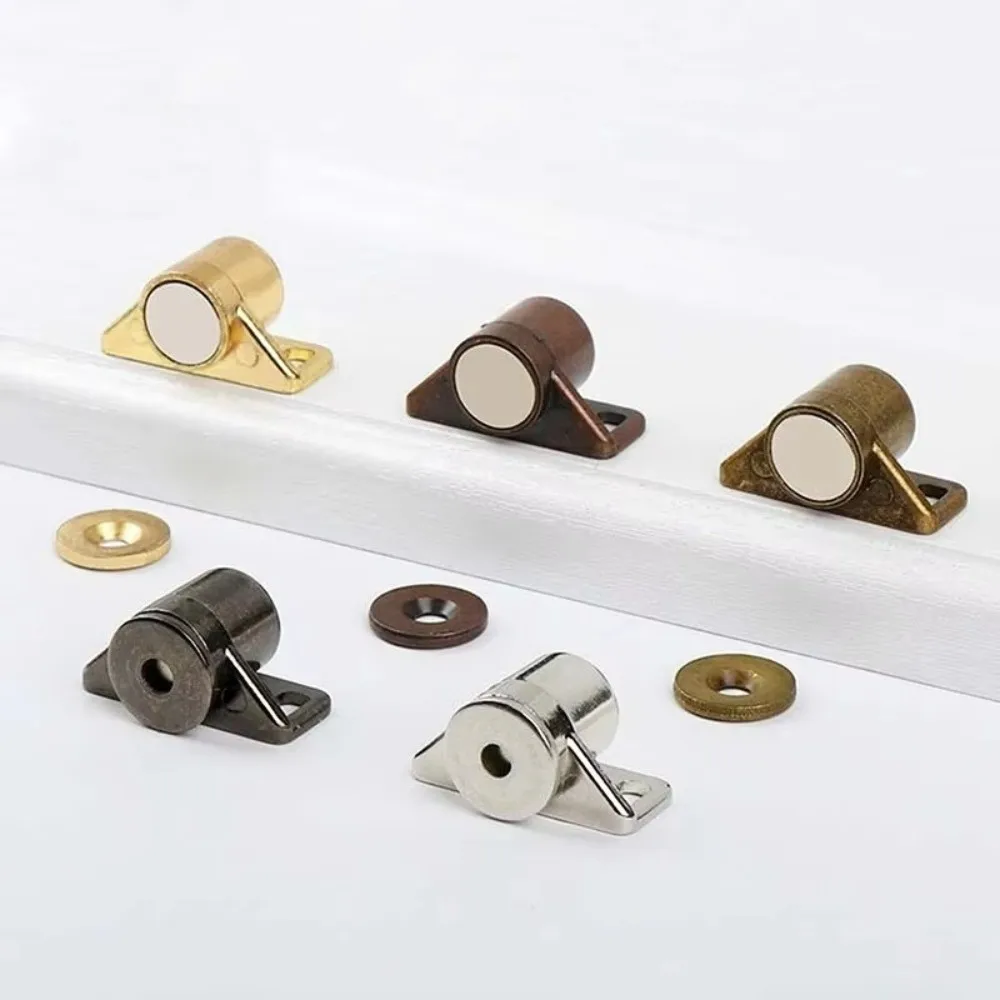 Durable Metal Magnet Cabinet Door Catch Magnetic Punch-free Drawer Latch Hardware Furniture Door Stopper Home Wardrobe Doors