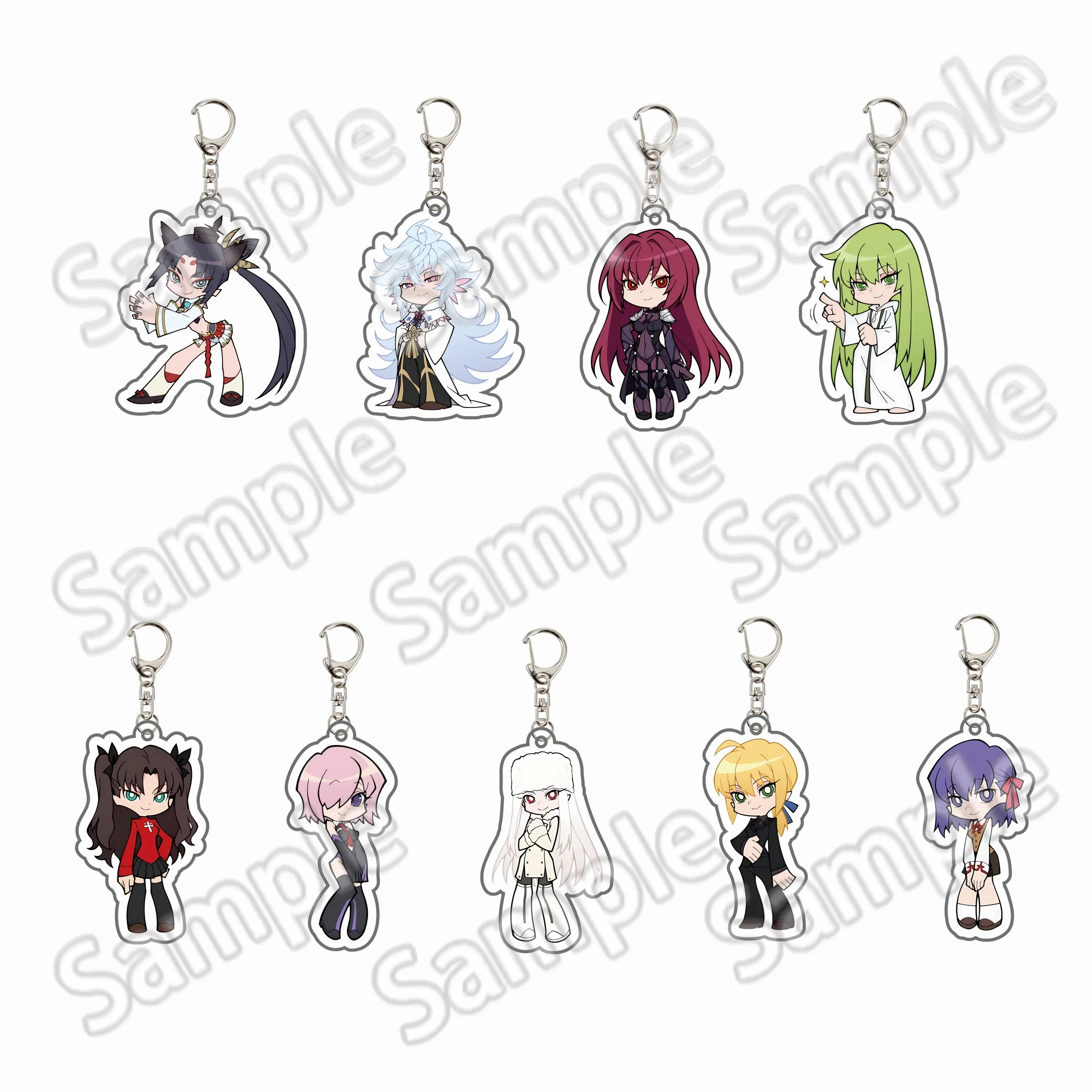 Llavero de acrílico Fate Grand Order, llavero de anime FGO, colgante para bolso de Saber Altria, Gilgamesh, Emiya, Jeanne d'Arc, Astolfo para fans