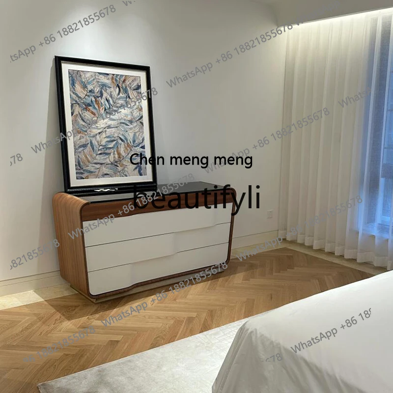 Light luxury high-end three-bucket cabinet TV cabinet Locker Side cabinet Villa furniture