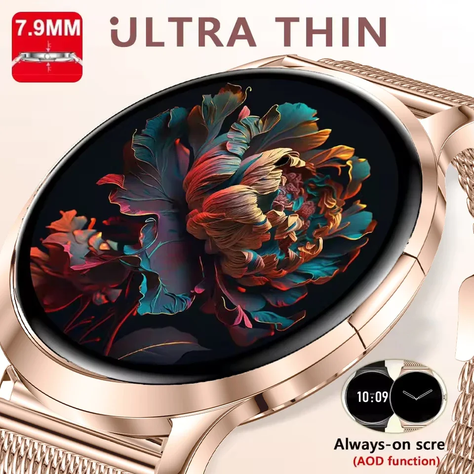

New Smart Watch Women 1.32"Ultra-thin AMOLED HD Screen Sport Fitness Bracelet Custom Watch Face Bluetooth Call Luxury Smartwatch