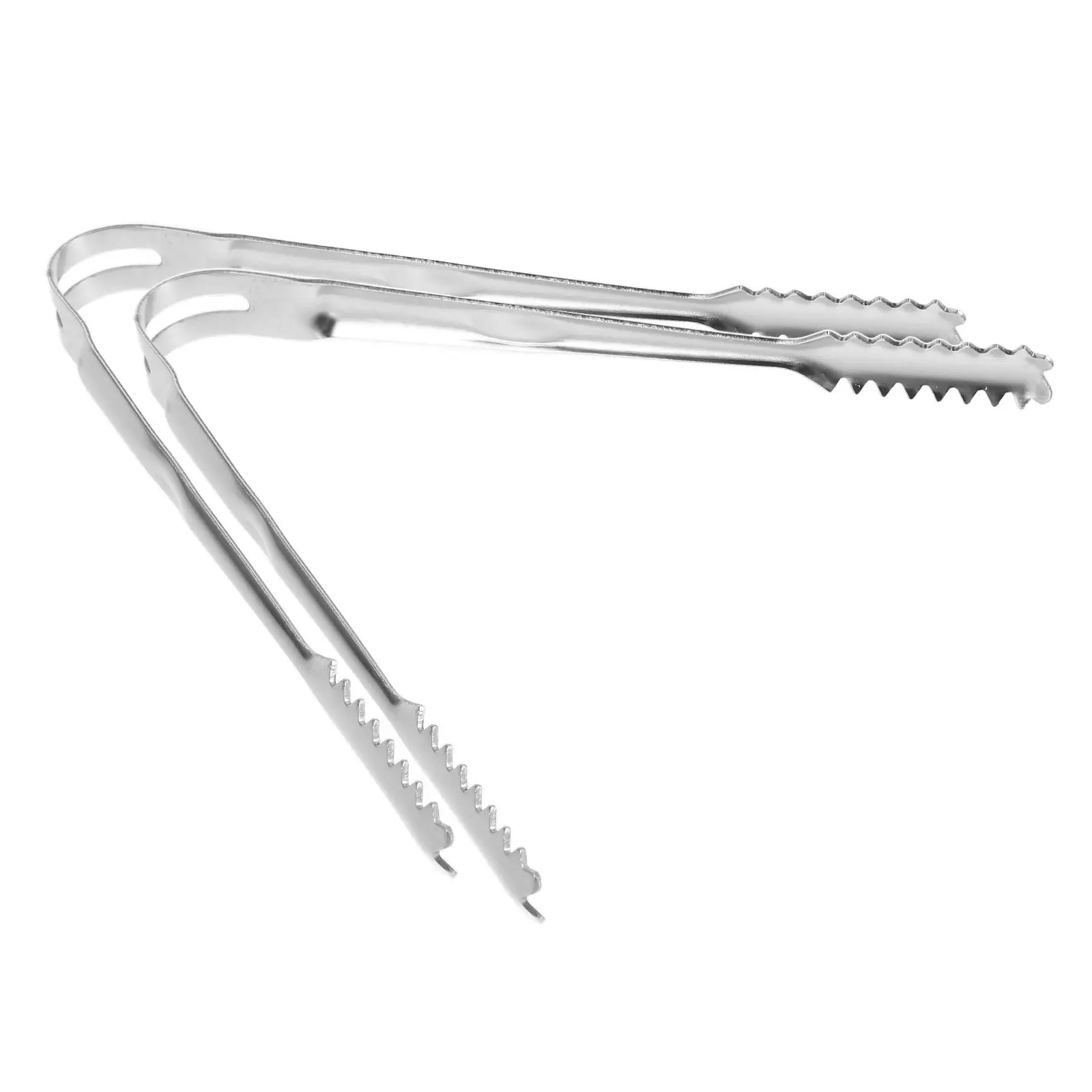 

2Pcs Ice Tongs Stainless Steel Food Clip for Small Serving Bread Fruit Sugar Cubes Non-Slip Kitchen Utensil for Catering Buffet