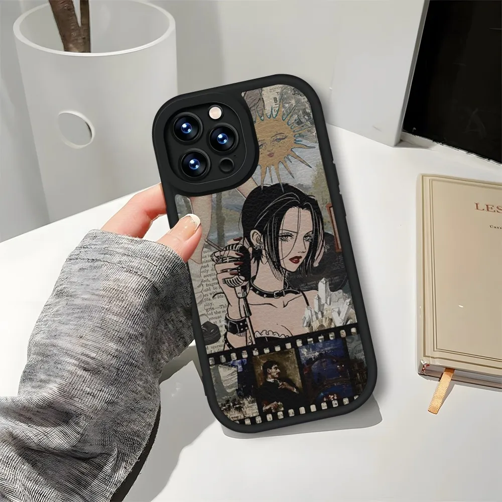 Nana Osaki Anime Phone Case Leather Black For IPhone 13 12 15 11 14 Pro Max Mini X Xr 8 Plus SE2020 Soft Silicone Cover