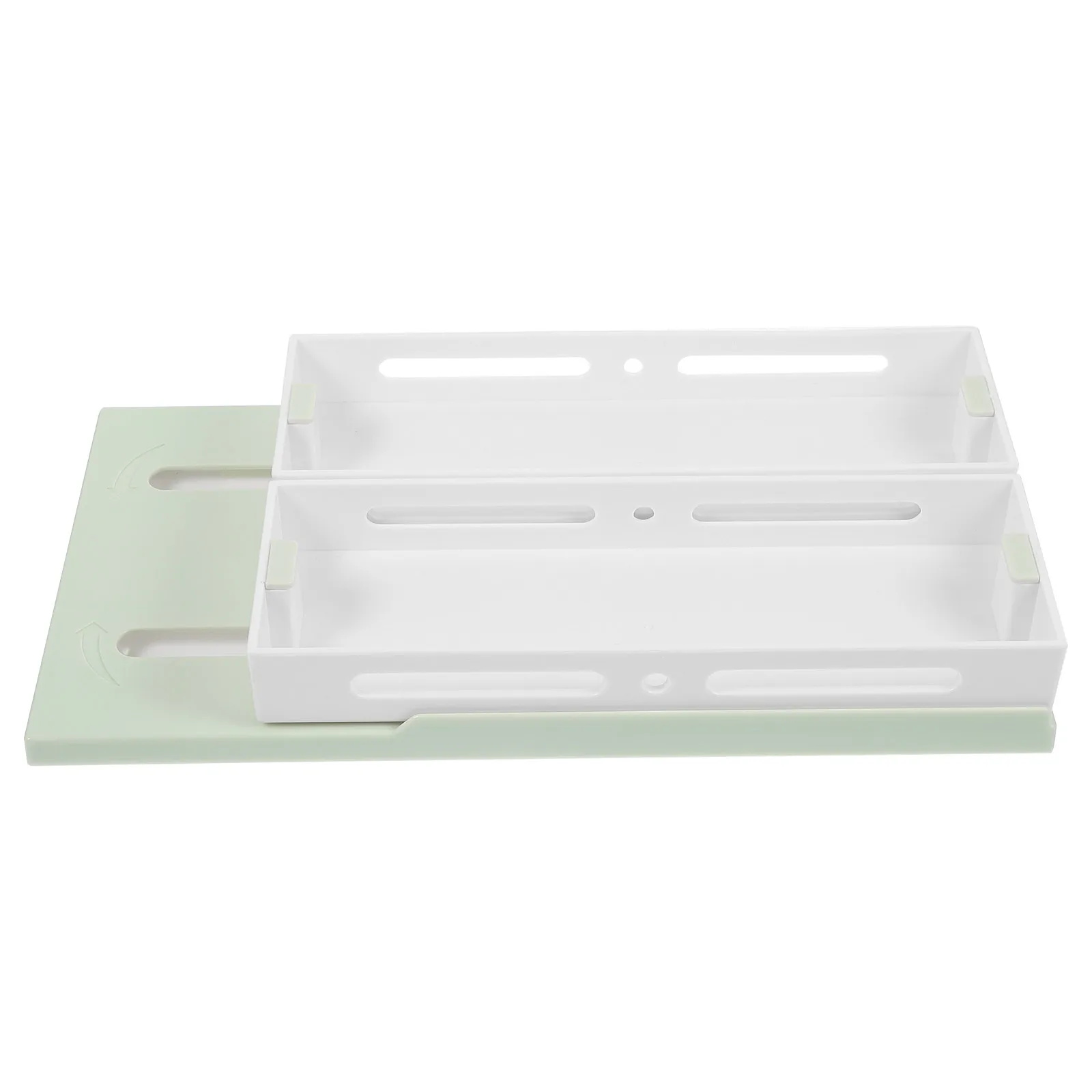 

Pull Out Spice Rack Kitchen Organizer Green Plastic Desktop Seasoning Jar Shelf Condiment Holder Storage Solution