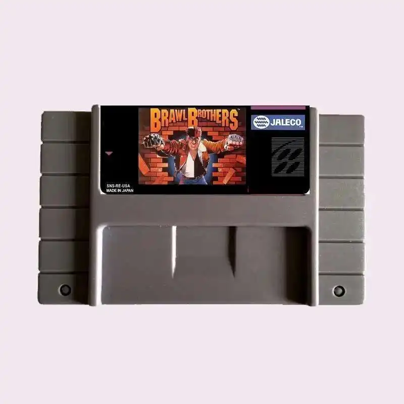 Hot Sale High Quality 16 Bit Brawl Brothers NTSC Big Gray Game Card For USA Version Game Player