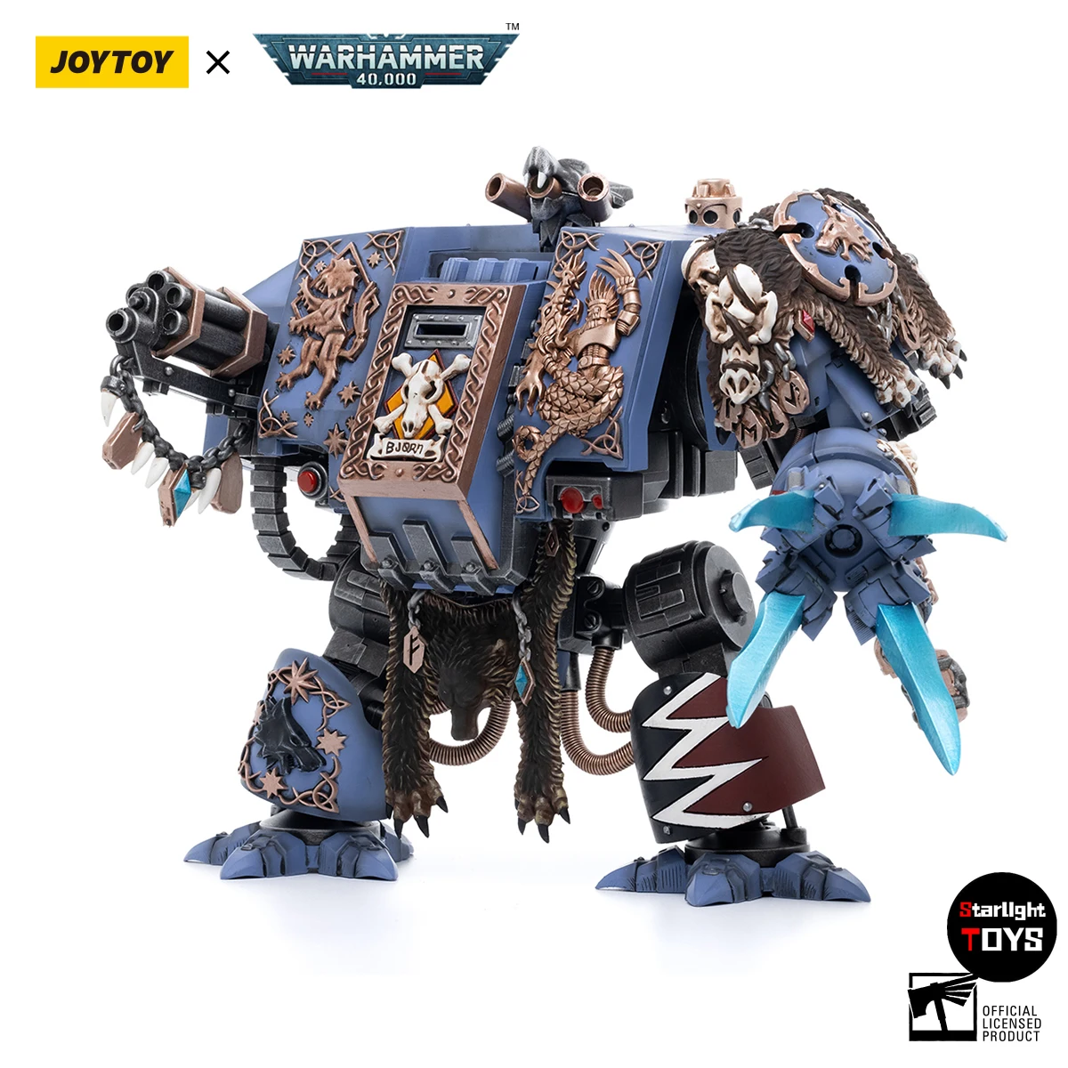 【متوفر】JOYTOY 1/18 عمل الشكل Warhammer 40K Space Wolves Bjorn دمية لعبة مجسمة ذات يد سقطية