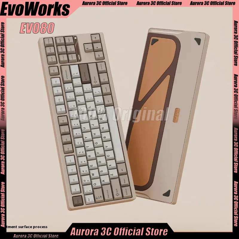 EvoWorks EVO80 Mechanical Keyboard Customized Wireless Keyboard Tri Mode Aluminium Alloy Keyboards QMK/VIA Hot Swap PC Accessory