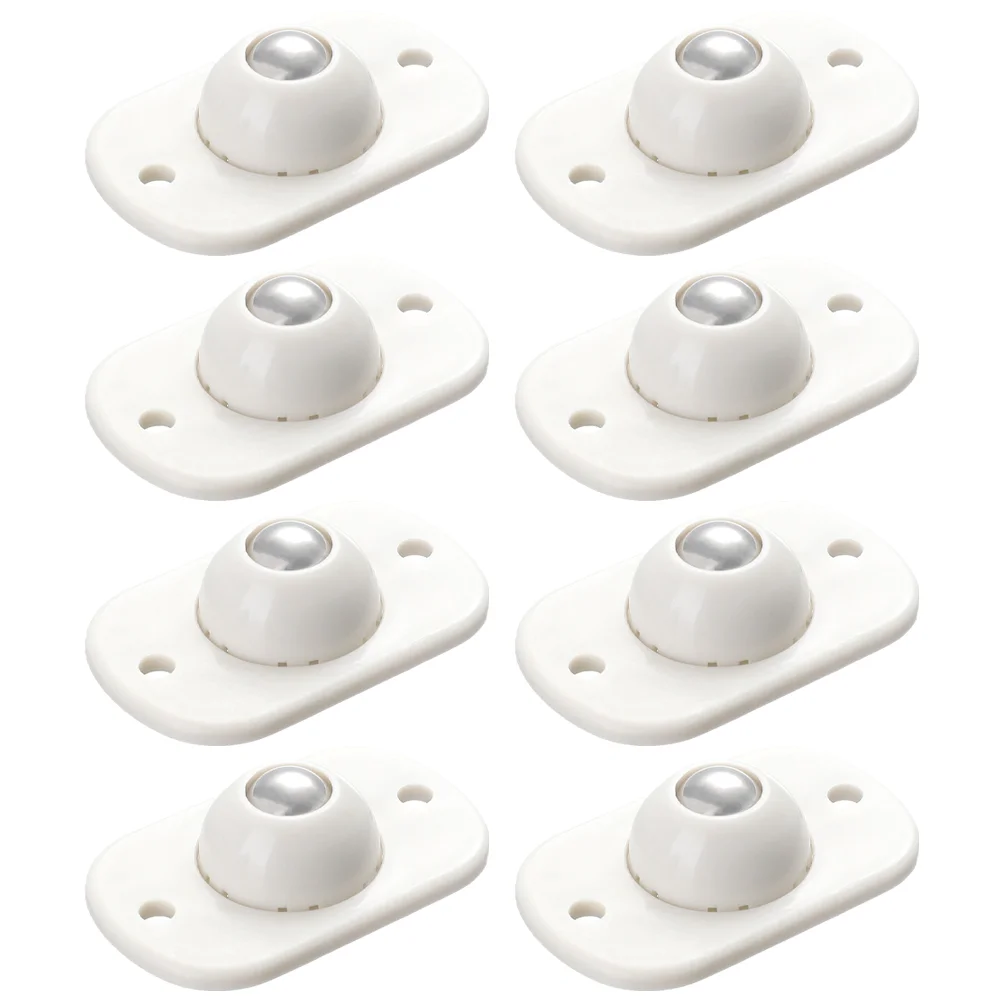 

8 Pcs Sticky Casters ABS 304 Stainless Steel Self Adhesive Wheels for Storage Box Trash Can Easy Practical
