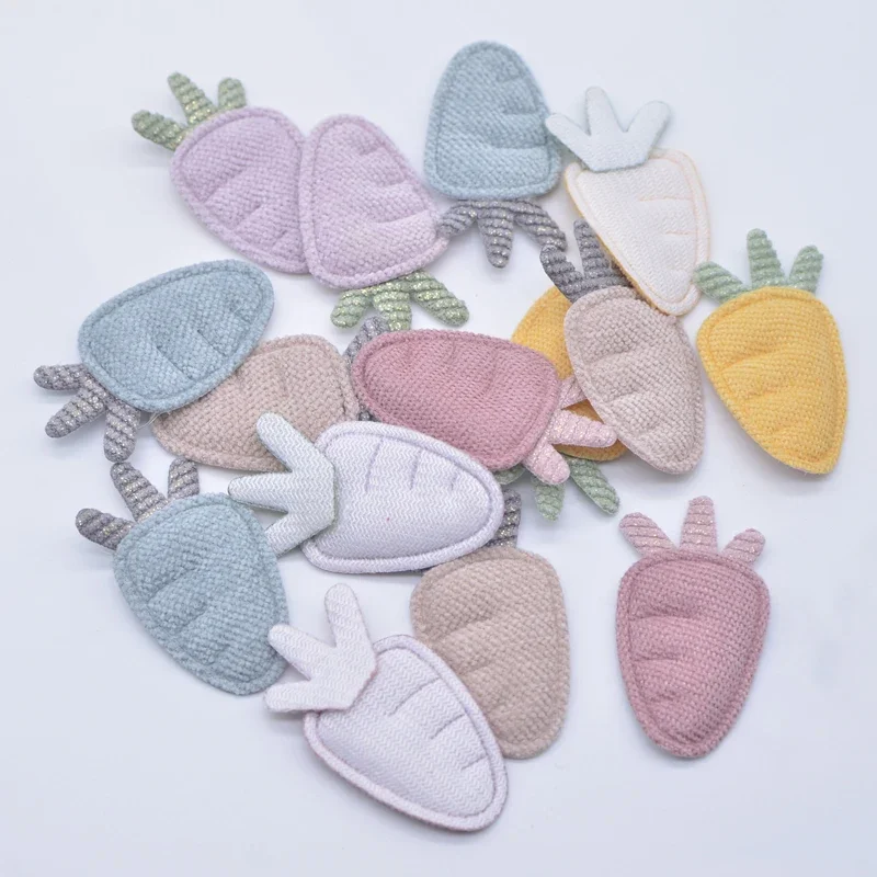 20 pz cartone animato carota Applique per vestiti fatti a mano per bambini cappello scarpe tessuto di stoffa patch di cucito accessori copricapo fai