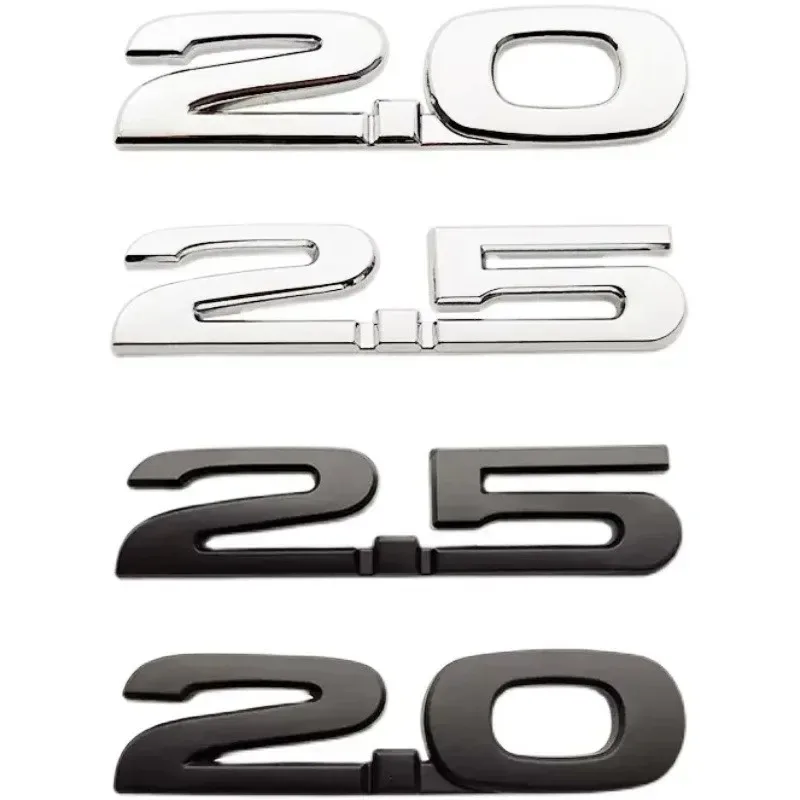 3D Metal 2.0 2.5 Letters Car Fender Emblem Rear Trunk Badge Sticker For Mazda 2 3 5 6 Atenza Axela CX3 CX5 CX7 MX5 Accessories