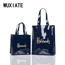 WUXIATE Fashion Style Jelly Handbag Women Eco Friendly Flower Tote Shopping Bag Reusable Waterproof PVC Shoulder Shopper Bags