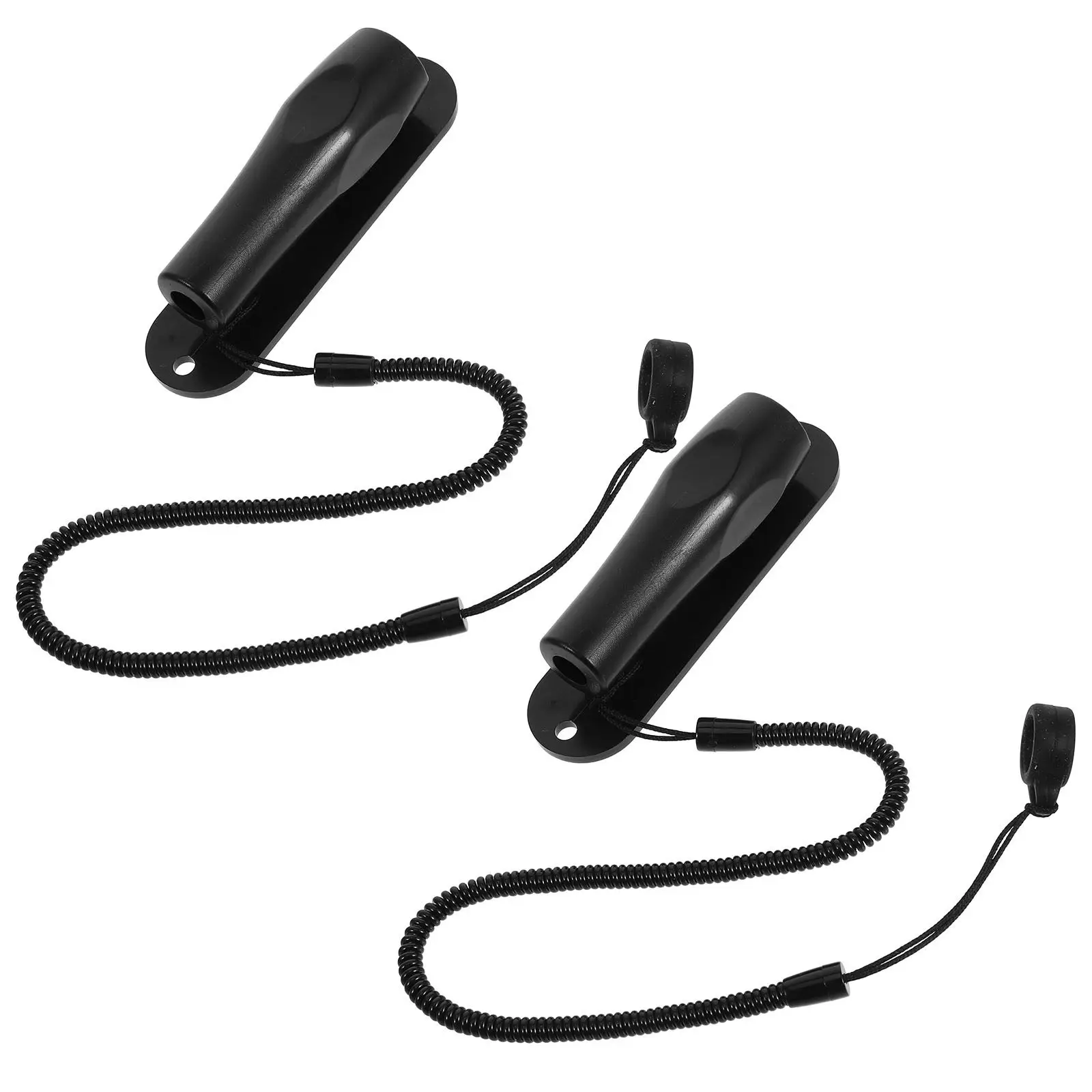 

2 Pcs Black Pen Necklace Elastic Lanyard Holder Belt Clip Notebook for Carpenters