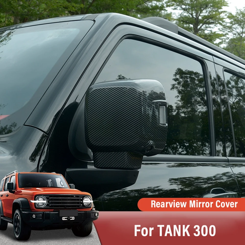 

For Great Wall GWM Tank 300 Door Rearview Mirror Covers Car Accessories Rain Eyebrows Protector Cap 2021 2022 2023 2024 2025
