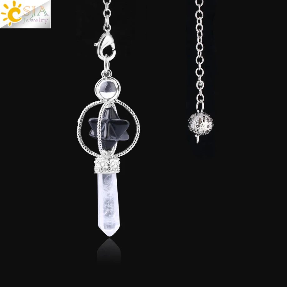 CSJA Esotericism Crystal Pendulum for Dowsing & Divination