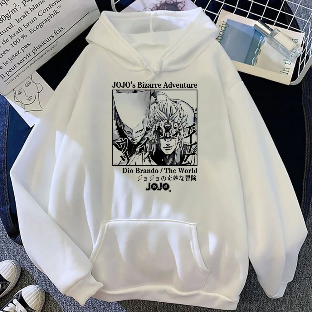 Jojo Bizarre Adventure women hoodies kawaii fashion graphic 2026 cute vintage male Pockets