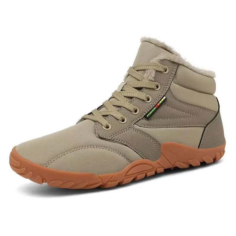 

Мужские зимние ботинки большого размера с высоким верхом и шнуровкой, новые, унисекс, с мягкой подошвой, нескользящие, с плюшевой подкладкой, теплые, для активного отдыха, походов и работы.