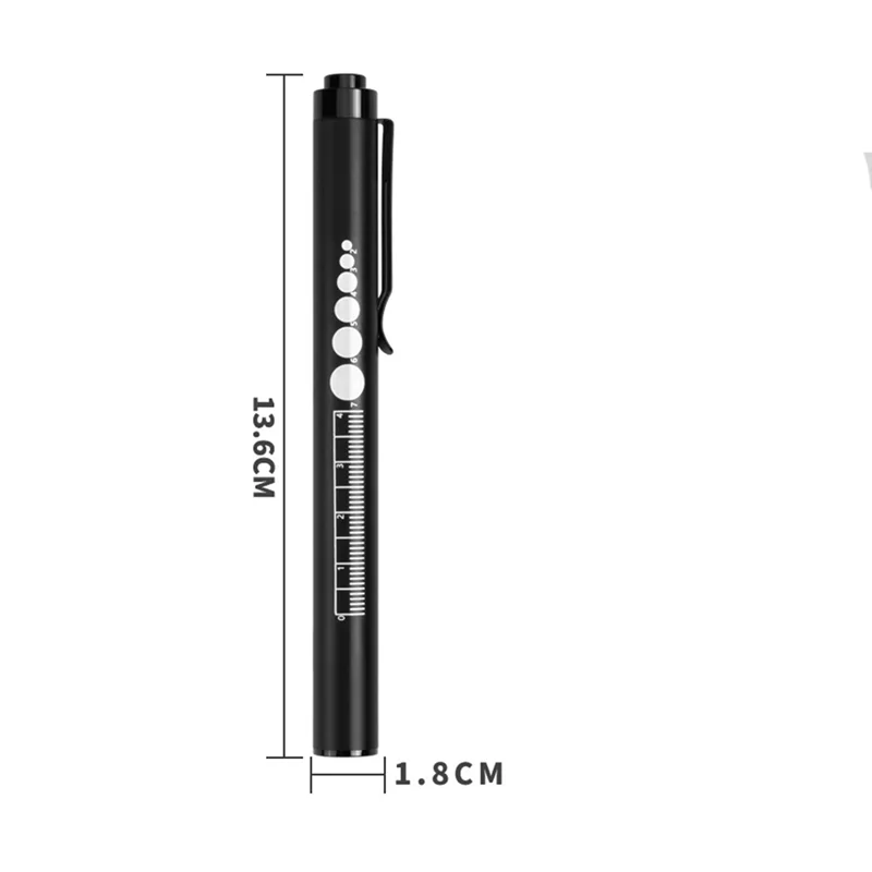 Suitable Rechargeable Pen Lights With Pupil Gauge & Ruler For Nurses Doctors, Echargeable, Warm/White Light LED Penlights 2Pcs