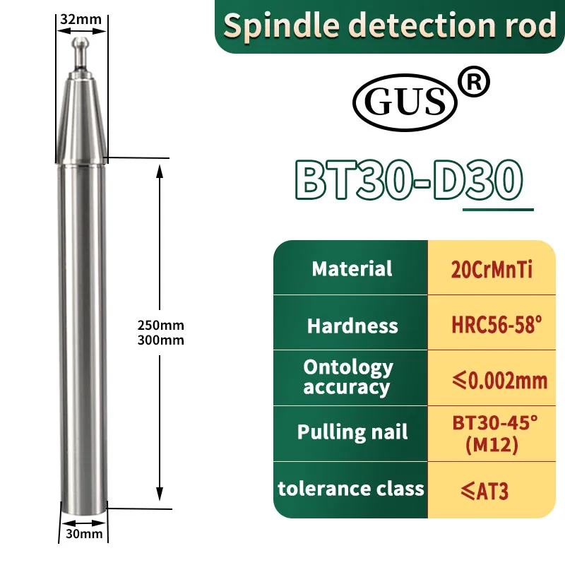 

CNC Tool Holder Calibration Tools BT30 BT40 HSK63 High Precision≤0.002mm Detection Rod Machining Center 7:24 spindles Test Bar