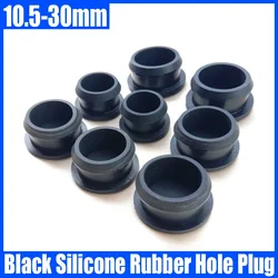2-5PC Clip Gasket Blanking End Sealing Plug Black Silicone Rubber Cap Hole Plug Cover Rubber Plug 10.5mm-30mm