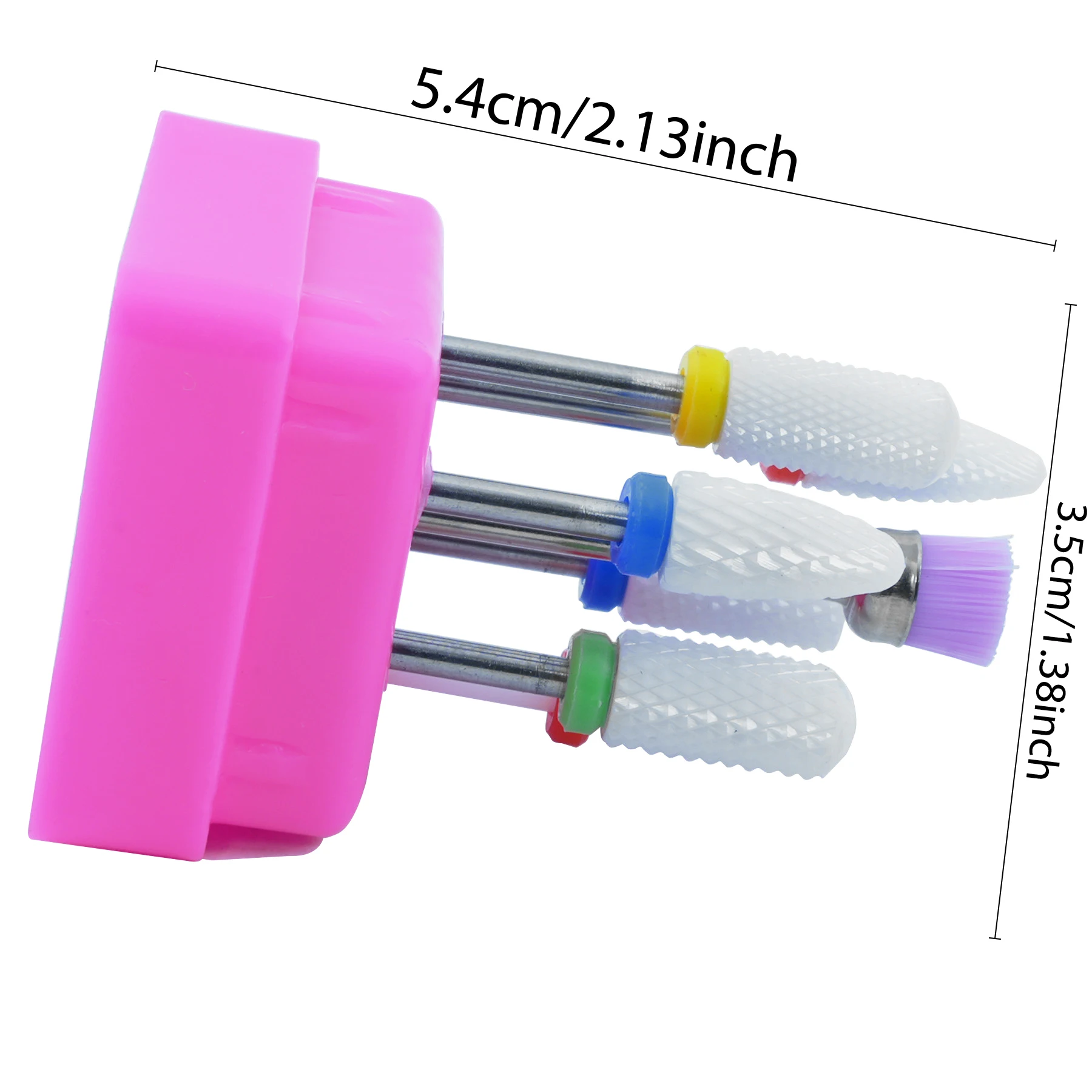 Ensemble de Fraises Combinées pour Manucure, Kit de Forets à Ongles en Céramique, Outils de Polissage de Gel Électrique Remodelé, 7 Pièces/Ensemble