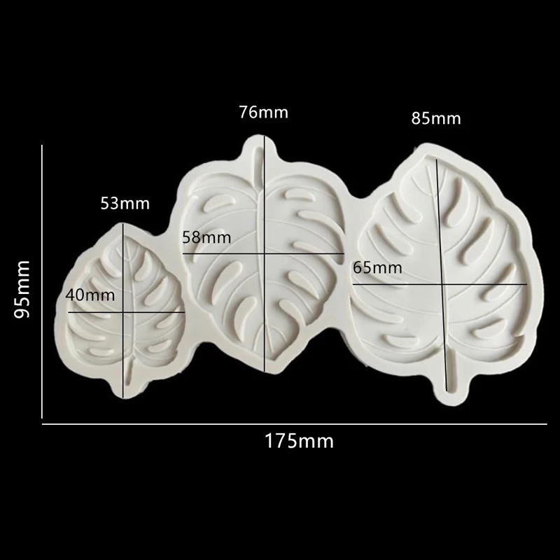 Fondant Mold Cake Mould Plant Leaf Monstera Leaves Chocolate Silicone Baking DIY