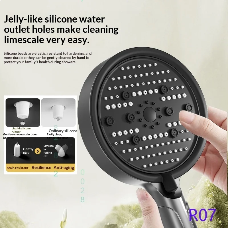 Cross Shower Head High Pressure Handheld Sprayer Dual Use Anti-Fall